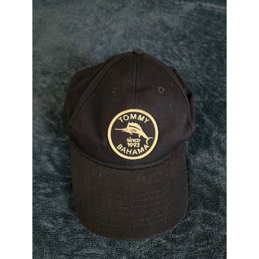 Tommy Bahama Dark Navy Blue Marlin Logo Embroidered Adjustable Baseball Cap Hat